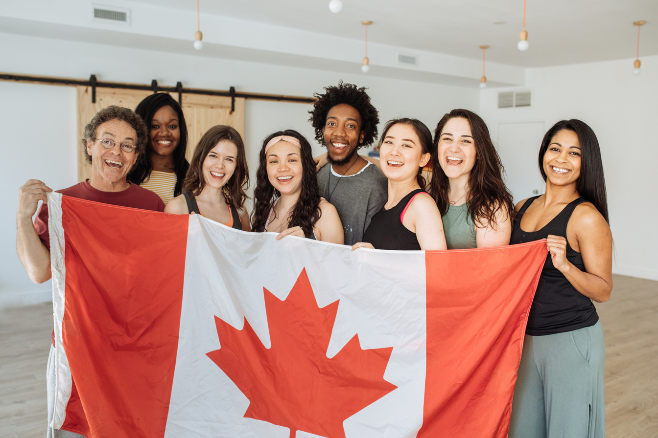 Yoga group in Canada